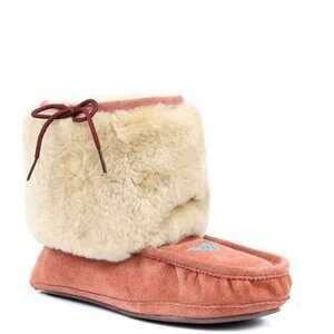 SUPERLAMB Womens Navajo Moc Bootie Faded Red 9 W